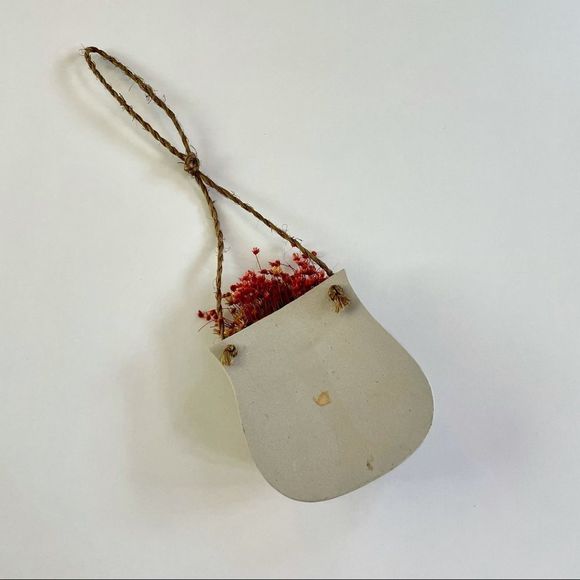 Vintage 70s Ceramic Wall Pocket, Flower Pot Motif, Earth-tones, Flower c… - Picture 6 of 6